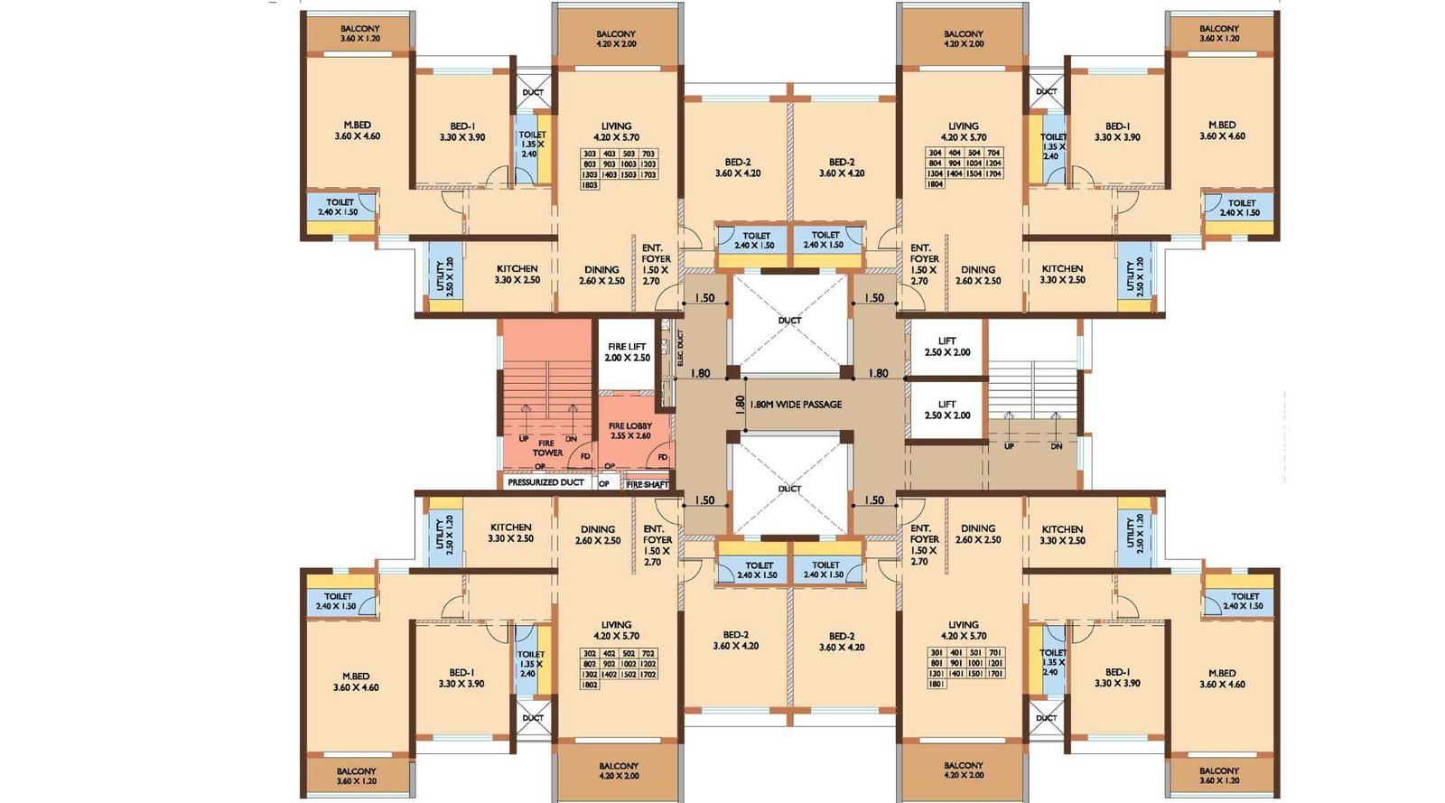 Nanded-City- Saajgiri-Typical-floor-plan-3BHK-BLDG-B